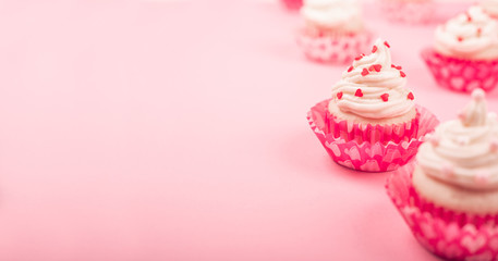 Valentine day love cupcakes