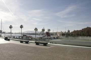 beach cafeteria  in the Mediterranean