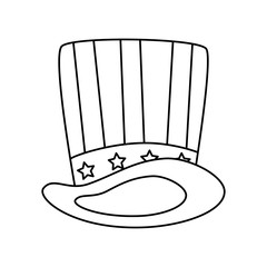 Isolated usa hat vector design