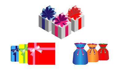 Gift wrapping illustrations