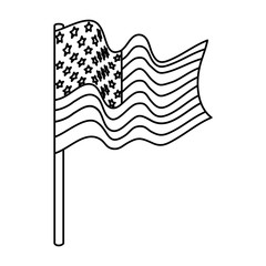 Isolated usa flag vector design