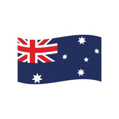 Flag of Australia flag vector icon isolated on a white background.