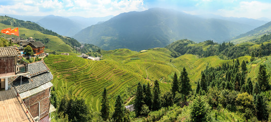China terrace rice hills