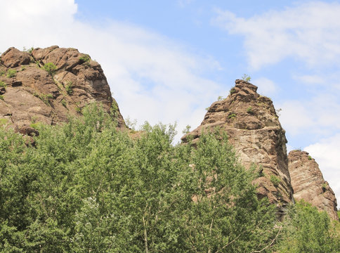 A view on the Valac carst with the blue sky in the background.