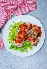 Black Bean Burritos with Salsa 