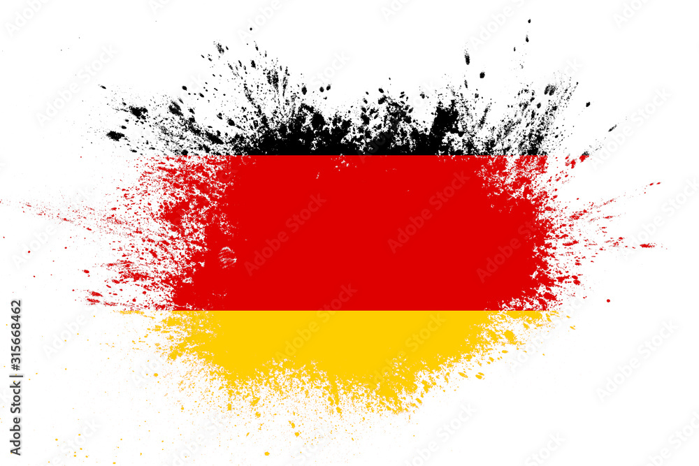 Poster flag of germany with texture. template for design