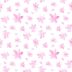 Watercolor digital paper made from delicate pink flowers and petals. Ideal for web sites, wrapping paper, scrolls, invitations, scrapbooking, valentines.