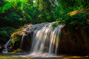 Mae Sa waterfall and beautiful nature.