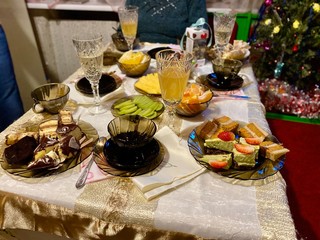 Christmas dinner at home