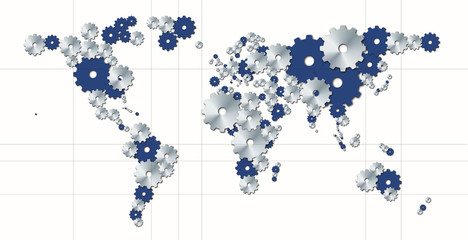 Mappa 3D con simbolo lavoro