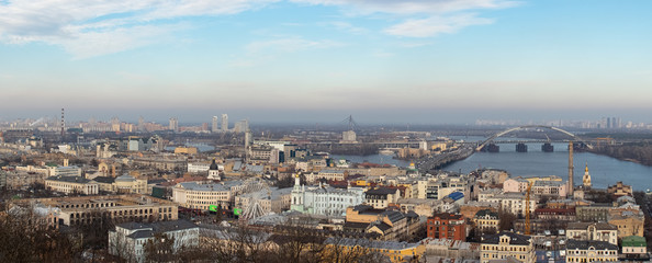 City landscape panoramic view of Kyiv (Kiev)