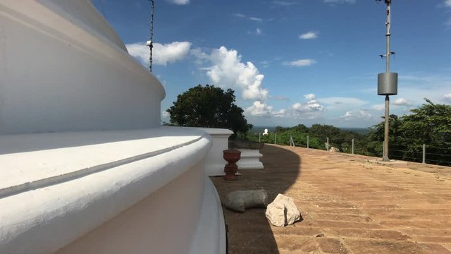 Mihintale, Sri Lanka, November 24, 2019, Mihintale Temple Complex, nature on the background of the dome 4K