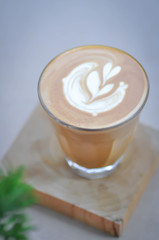 hot cappuccino or hot coffee or piccolo latte