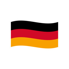 Flag of Germany flat vector icon isolated on a white background.