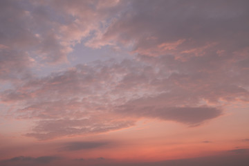 The sky and the colorful clouds during the sunset