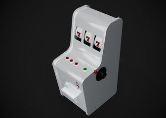 Slot Machine Casino Retro Style 777 One Arm Gambit 3D Render