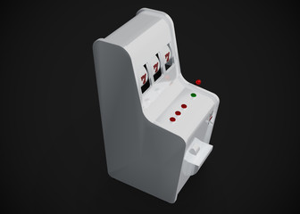 Slot Machine Casino Retro Style 777 One Arm Gambit 3D Render