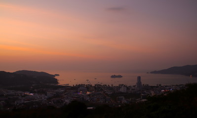 Patong Phuket Thailand at Sunset beautiful colours