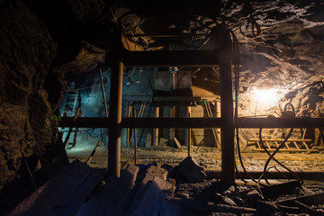 Underground gold mine ore chute