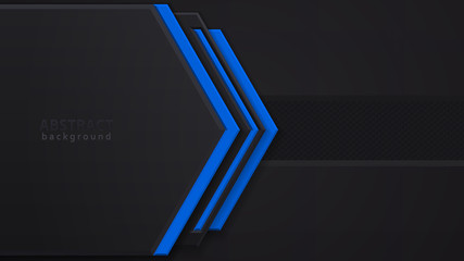 Blue and black contrast abstract technology background. Layout design tech. Vector corporate design. EPS10