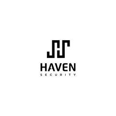 Creative and unique logo design of letter H with white and black background - EPS10 - Vector.