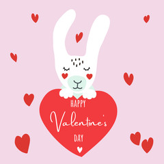 merry hare of the holiday happy Valentine's day - 315677035