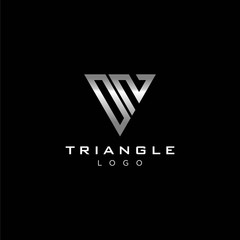 Obraz premium Bold logo design of triangle and letter DN with dark background - EPS10 - Vector.