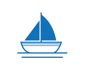 Water boat icon vector iosolated