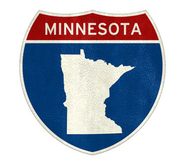 Minnesota State Interstate road sign