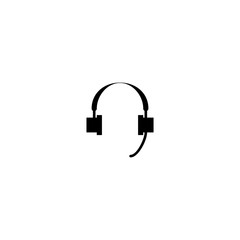 Headphone icon. Music equipment symbol. Logo design element