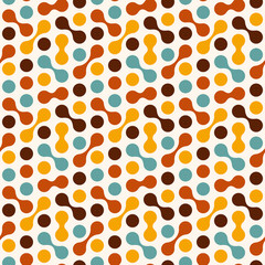 Retro seamless pattern - colorful nostalgic background design