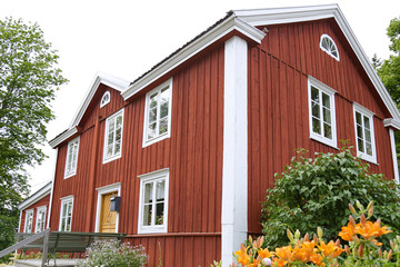 Traditional old wooden building, Stockholm, Sweden