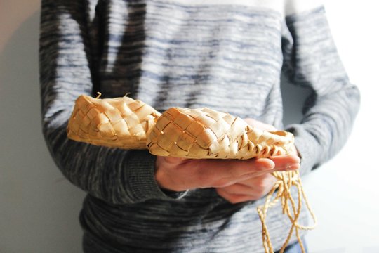 Souvenir Bast Shoes Woven From Bast