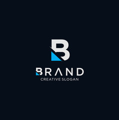 Letter B Tech Logo Design Vector Stock  illustration .  B Logo Design Vector Stock .