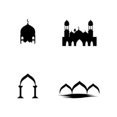 Set Mosque Logo Template vector symbol