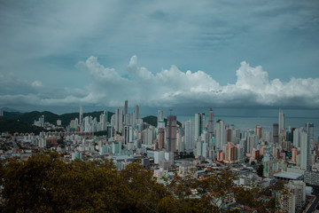 Obraz premium Balneário Camboriú Vista panorámica de día desde el Cristo Luz