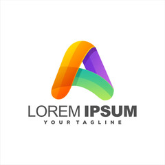 awesome letter a logo design