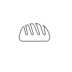Bread icon. Bakery food symbol. Logo design element