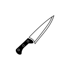 cooking knife icon vector logo