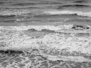 Ocean Foam in Black and White