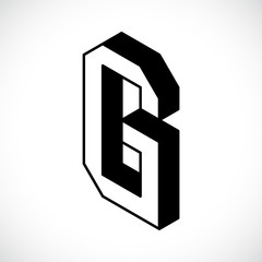 3d LetterG logo icon design template element. Vector illustration