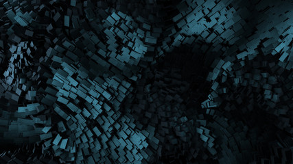 Background 3d render cubes ocean