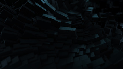Background 3d render cubes ocean