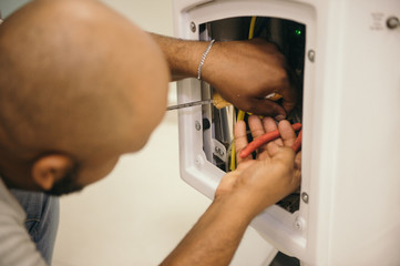 Repairing of a dental machine