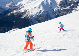 family at the ski resort