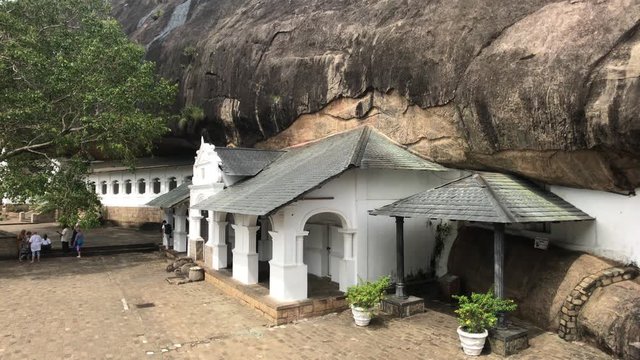 Dambulla, Sri Lanka, November 25, 2019, tourists near the Dambulla Cave Temple 4K
