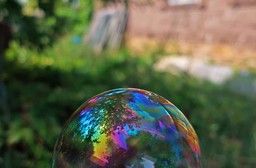 bubble on a green background