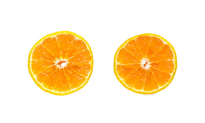 Texture of juicy oranges on white background.