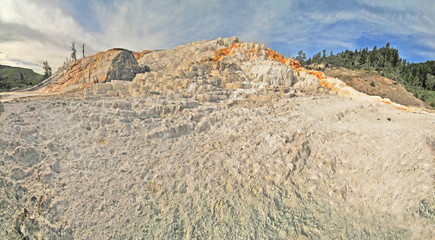 Mammoth Hot Springs  - complex of hot springs on a hill of travertine in Yellowstone.