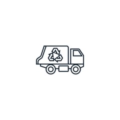 garbage truck creative icon. From Recycling icons collection. Isolated garbage truck sign on white background